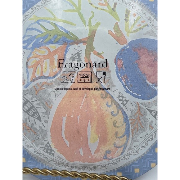 Fragonard Parfumeur Rose Ambre Glass Soap Dish Plate 5” - Picture 9 of 9